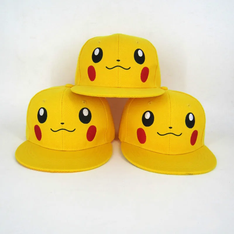 Мультфильм Аниме Pokemon Pikachu Симпатичные родитель ребенок бейсболки Blink Eye