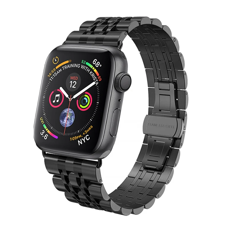 Для Apple watch металлический ремешок для часов iWatch серии 4 44 мм 42 мм 40 мм 38 мм браслет из нержавеющей стали ссылка отправить бесплатный инструмент