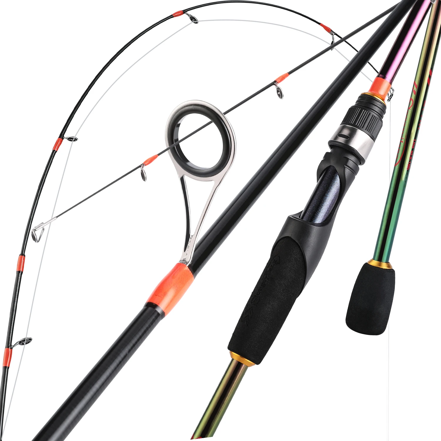 Sougayilang Fishing Rod and Reel Combo Set Multicolor Spinning Fishin