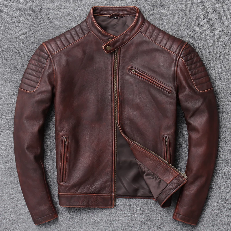 2020 Gratis Verzending. verkoop. classic Motor Biker Echt Lederen Jas. cool Slim Koeienhuid Jas. mannen Mode Vintage Jas. plus Size 2020 Gratis Verzending. verkoop. classic Motor Biker Echt Lederen Jas. cool Slim Koeienhuid Jas. mannen Mode Vintage Jas. plus Size