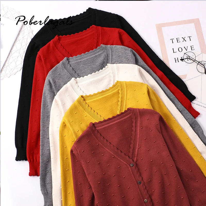 

Coat Autumn winter Knitted soft yellow cardigans Sweater cardigan Women 2019 Casual knit sweater female V-neck cardigan coat