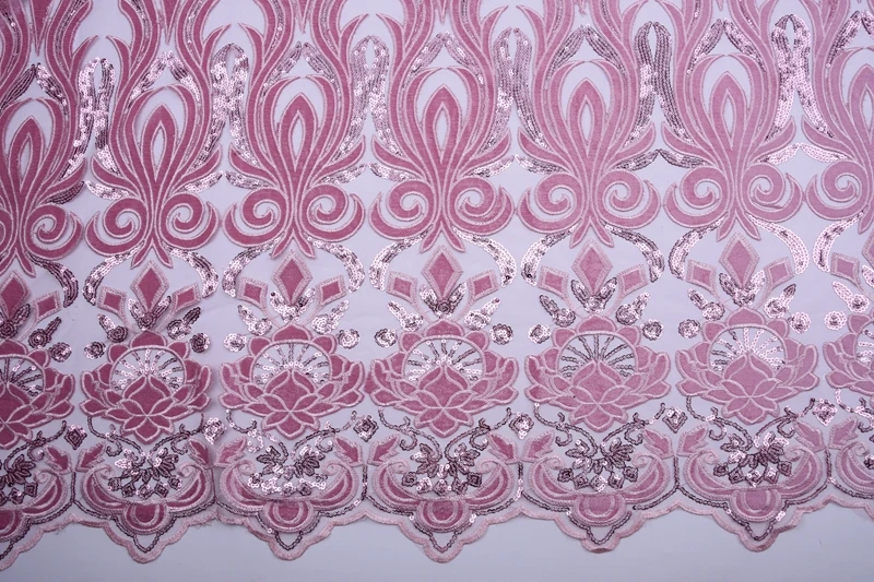 Новое поступление французская блестящая кружевная ткань Африканская нигерийская Тюлевая сетчатая кружевная ткань для свадьбы бархатная кружевная ткань с SequinsA1772