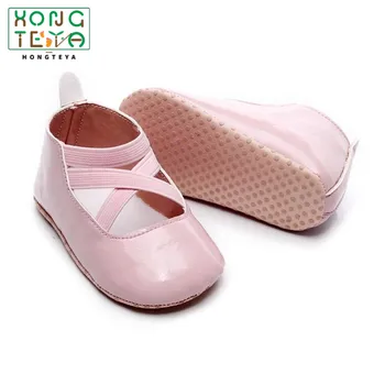 

Dropshipping Baby Girl Shoes Lovely Elastic band Leather moccasins Shoes Anti-Slip Sneakers Soft Sole toddler shoes 0-24 month