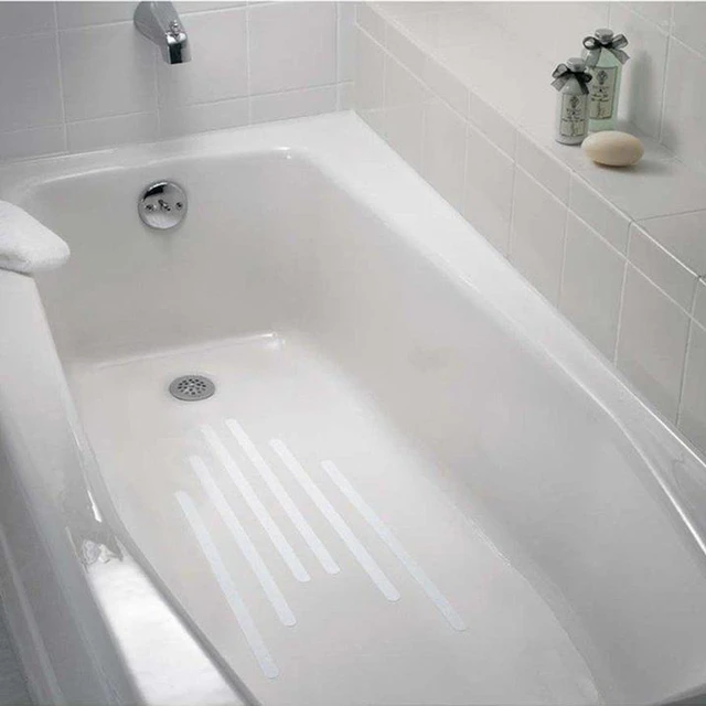 Adhesive Bath Treads: Bathtub Non-Slip Stickers & Strips