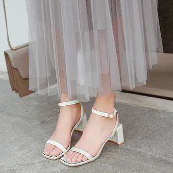 

Fairy-Style Chunky-Heel Peep-Toe WOMEN'S Shoes A- line with High Heel Shoes Open-toed Shoes Hollow out WOMEN'S Sandals Gladiator