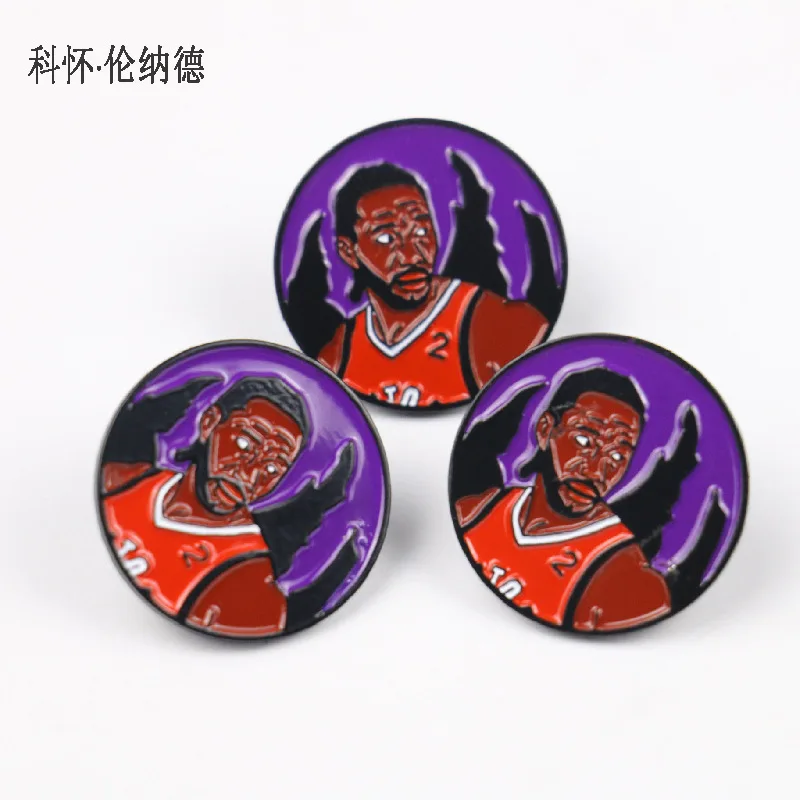 2019nba брошка мультфильм Kawhi Leonard значок Горячая подарок