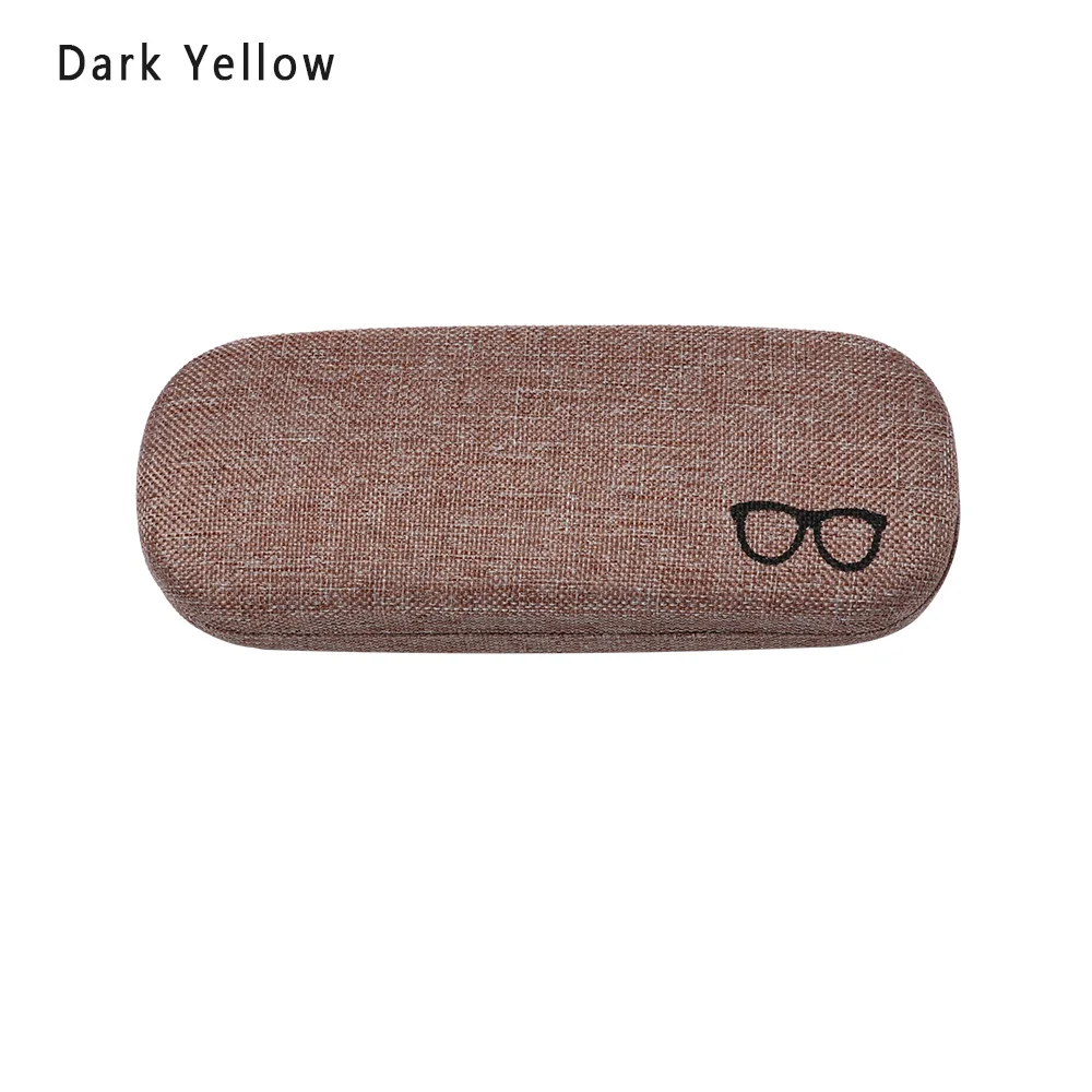 1 шт., новинка года, модные кожаные очки для глаз для мужчин и женщин, жесткий защитный чехол для очков, переносной футляр для солнцезащитных очков - Цвет: dark yellow