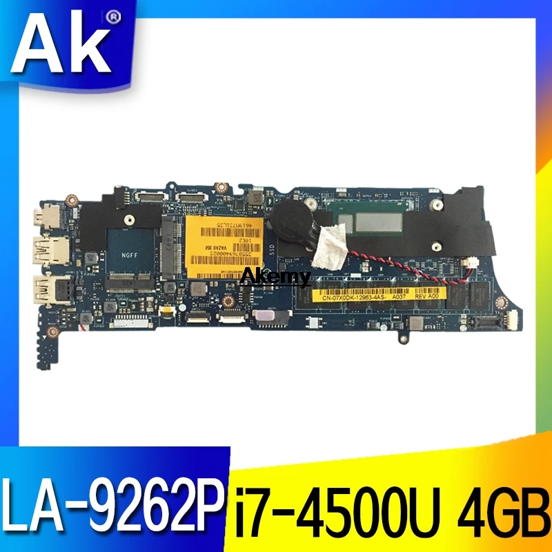 

FOR DELL XPS 9Q33 Laptop Motherboard W/ I7-4500U CPU CN-01X85G 01X85G 1X85G VAZA0 LA-9262P 4GB RAM Test ok