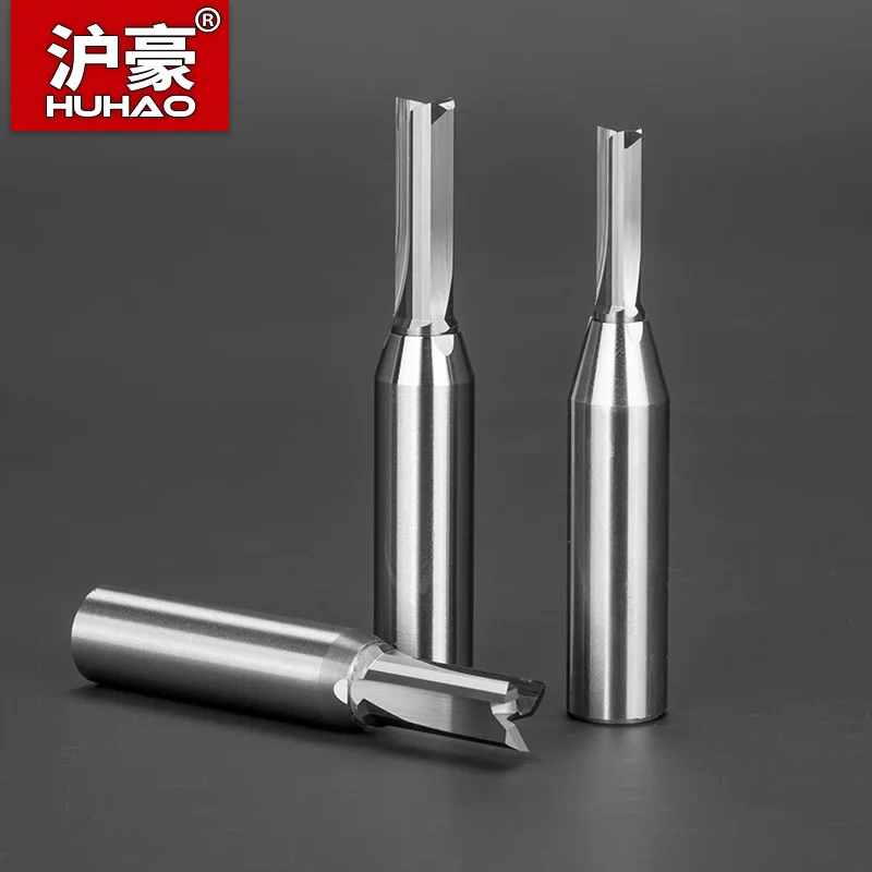 

HUHAO Straight End Mill CNC Woodwroking Milling Engraving Cutters Carbide Roughing Cutter Router Bits Tools