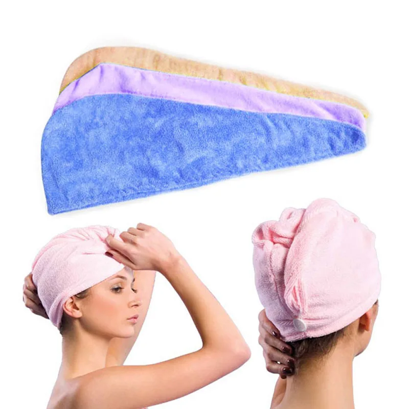 Microfiber Towels Curly Hair Drying Hat Women Hair Drying Hat Makeup Ponytail Holder Lady Water Absorbent Microfiber Towel Bath Cap