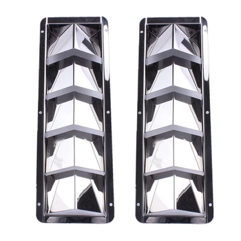 

2Pcs Boat Louver Vent 5 Slots Vent 12-7/8 Inch X 4-3/8 Inch Stainless Steel Marine Vent