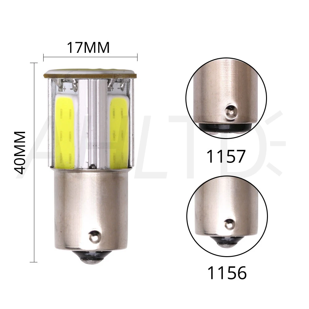 Новое поступление 1X1156 1157 Высокая мощность 6 Вт Автомобильный Универсальный тормоз Реверсивные огни Задний стоп-сигнал 12V3+ 1COB паста четыре стороны