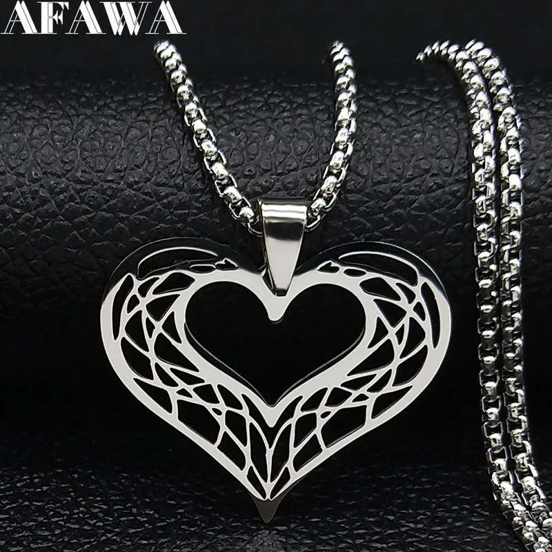 2022 модное массивное ожерелье из нержавеющей стали в форме сердца для женщин