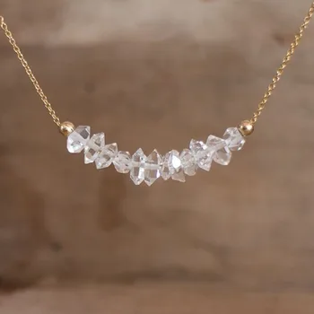 Herkimer Diamond Necklace, April Birthstone, Herkimer Jewelry,