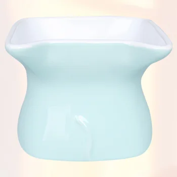 

1pc Ceramic Bowl Cervical Guard Bowl Oblique Mouth Food Dish for Pet Dog Cat