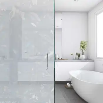 

Width 45/90cm Length 200cm Rainbow Films Frosted Opaque Glass Static Window Film Privacy Adhesive Glas Stickers Home Bedroom 3D