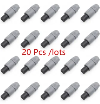 

20x gray color use for Neutrik NL4FC Professional 4-core Speakon connector speaker plug Gray