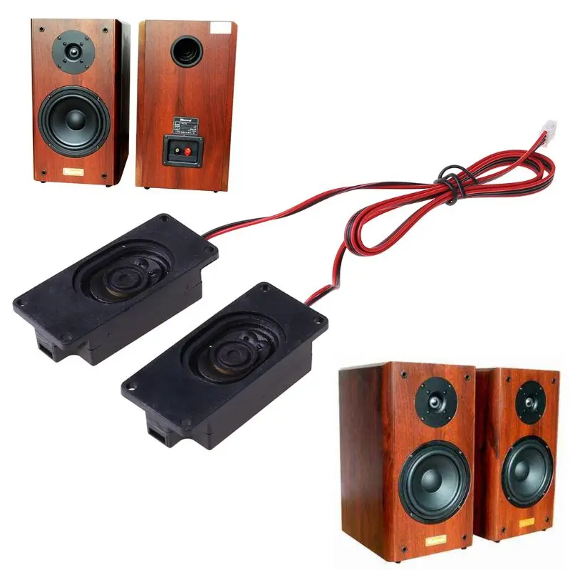 OOTDTY 2X 4 Ohm 3W 3070 Advertising LCD TV Speakers Loudspeaker Rectangle Speaker