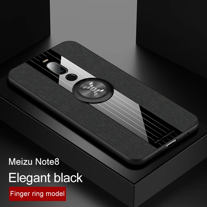 Для meizu Note 9 8 чехол Роскошная жесткая ткань с кольцом магнитный штатив тонкая защитная задняя крышка для meizu m9 note note9 note 8