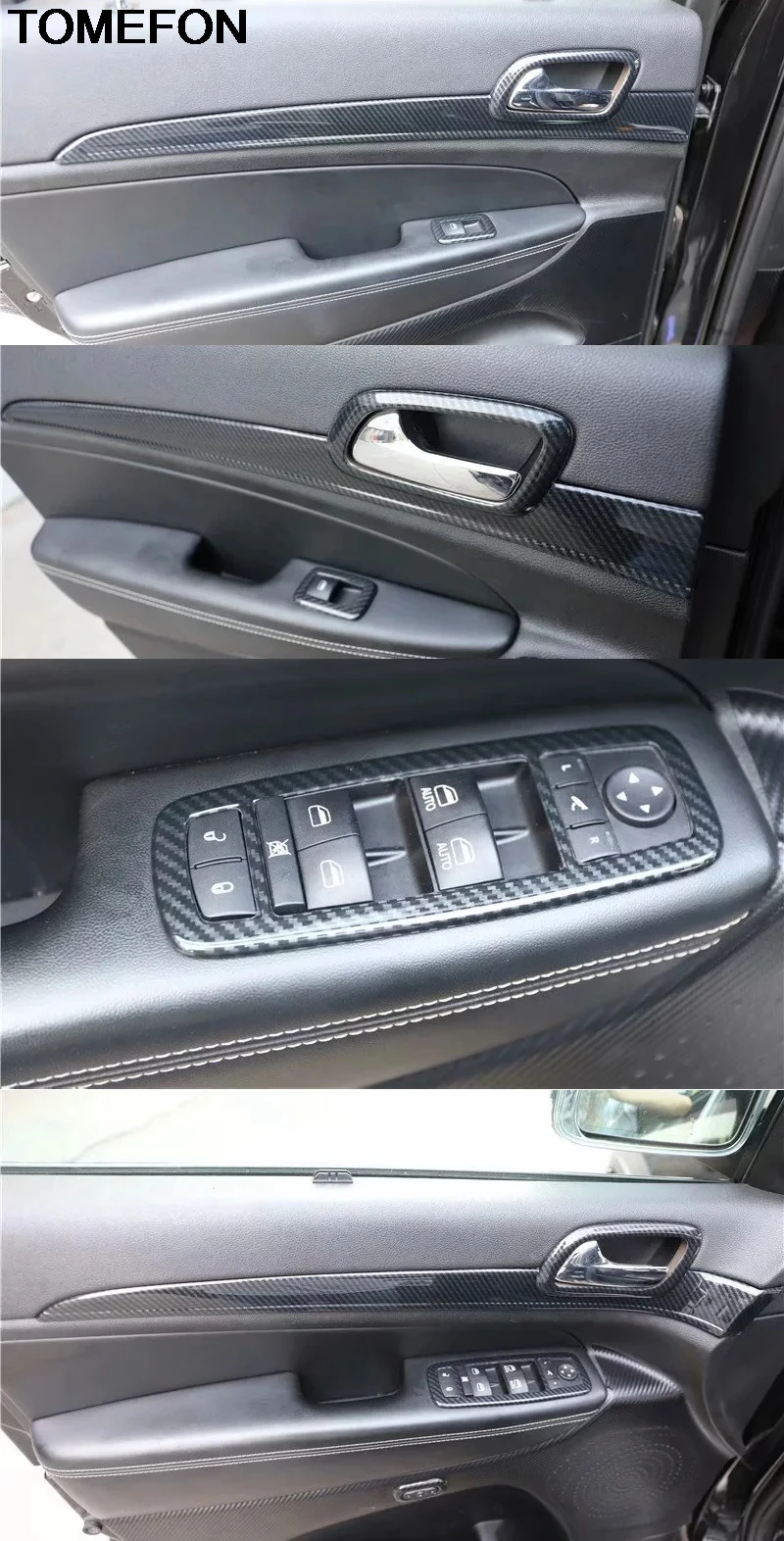 TOMEFON для Jeep Grand Cherokee ABS углеродная внутренняя ручка Панель AC вентиляционная дверь переключатель окна боты внутренняя внешняя отделка
