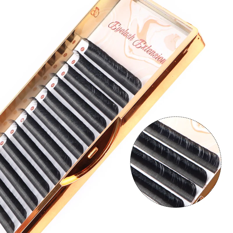 

9 Faux Mink Eyelash Extension C D DD L Individual Eyelashes Matte Black Russian Volume Private Label Lashes Make Up Tools