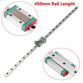 

HighQ 450mm Miniature CNC Linear Rail Sliding Motion Mini Slide Rail Linear Guide W/ MGN12H Sliding Block for CNC 3D Printer DIY