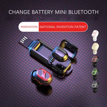 

Ottwn Mini USB Bluetooth Wireless Earphone Sport Headphones Blutooth Earpieces Handsfree Headset With Keychain And Battery