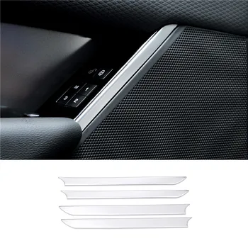 

For Land Rover Range Rover VELAR 2017 2018 2019 ABS Matte Chrome Door Speaker Decoration Strips Trim Car Accessories 4pcs