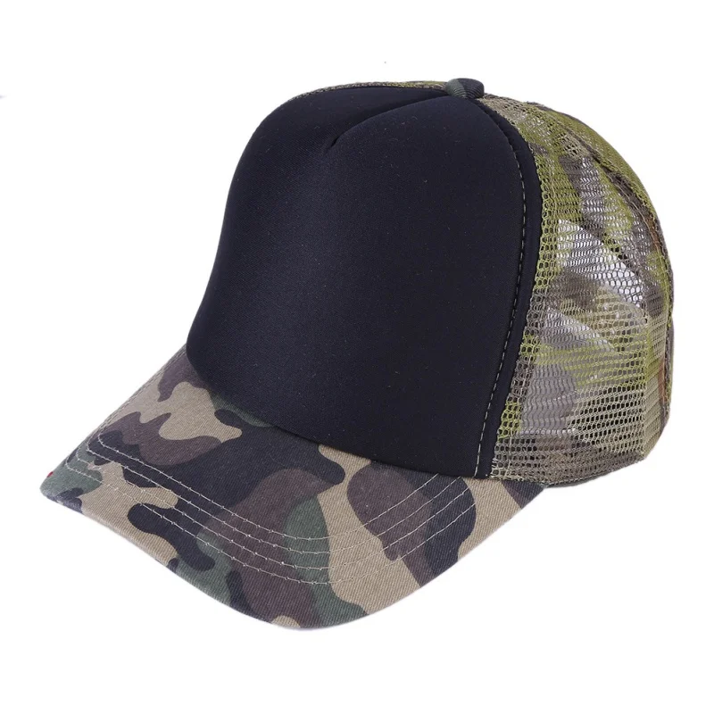 Outdoor Sport Patchwork Mesh Cap Men Tactical Cap Camouflage Breathable Hat For Men High Quality Bone Masculino Dad Hat NEW - Цвет: A1