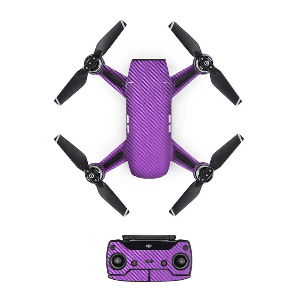 YSDJS0008 Аксессуары Dji Spark, наклейки из углеродного волокна наклейка для дрона DJI Spark Kit-включает в себя Дрон, контроллер и 3 аккумулятора - Цвет: YSDJS0008
