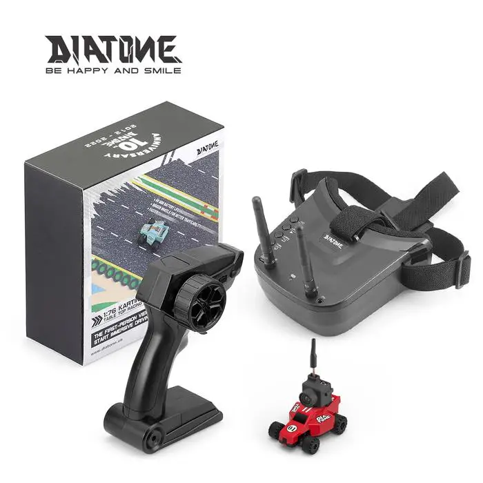 DIATONE 1:76 Q33 Karting FPV RTR Car 5.8G 25mW Camera with FPV Goggles Q2 2.4G 2CH Remote Control Up To 50 Meters