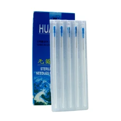 100 pcs sterile acupuncture needle for single use with tube huanqiu acupuncture needle