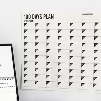 

New Superdeal 100 Day Countdown Calendar Learning Schedule Periodic Planner Table Gift For Kids Study Planning Learning Supplies