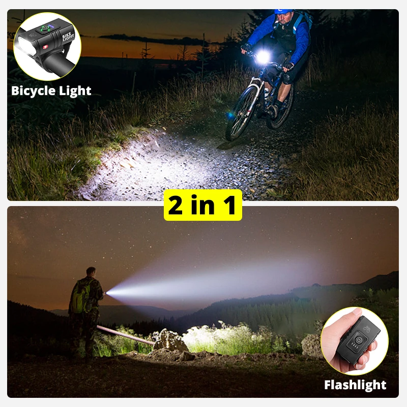Super Bright Bicycle Light T6 LED USB Rechargeable Bike Light IPX5 Waterproof Powerful Light Aluminum Ultralight MTB Front Lamp