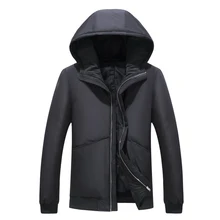 Короткий мужской пуховик с капюшоном зимняя Молодежная Корейская версия приталенного повседневного мужского толстого пальто для сохранения тепла пальто 7804