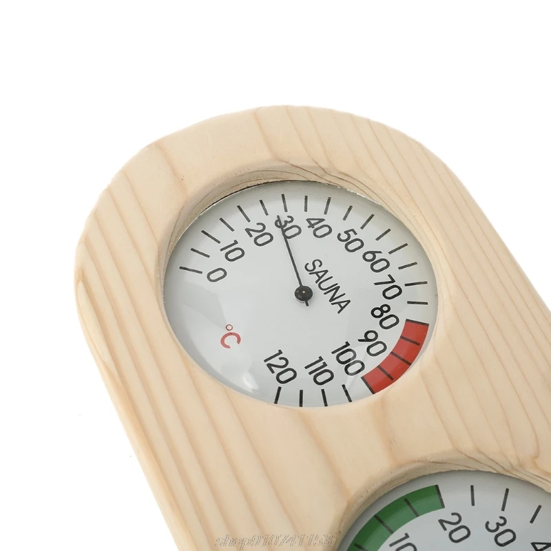 Wooden Sauna Thermometer Hygrometer Temperature Meter Sauna Room Sauna Climate Meter Measuring Hygrometer A19 21 Dropship 4