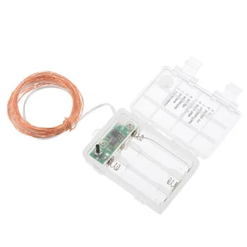 

Led String Lights 8 Function Led Bulb Remote Control Copper Line Holiday Light Battery Box Lamp String 10M