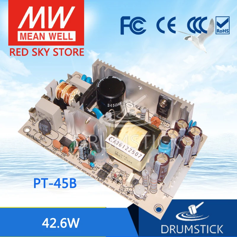 Горячая продажа MEAN WELL PT 45B meanwell 45 42 6 Вт тройной выход импульсный источник