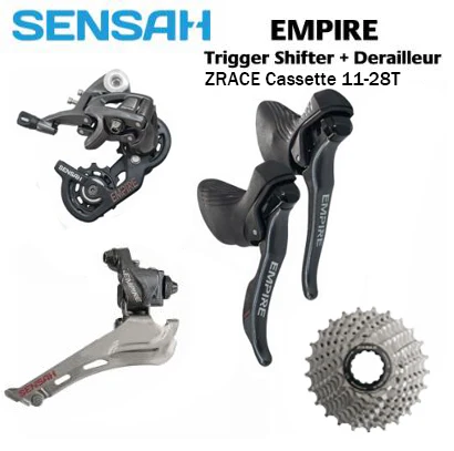 SENSAH EMPIRE 2x11 speed, 22s Road Groupset, переключения передач+ задние переключатели+ передние Переключатели 5800, R7000 Cassette11-28T+ цепь KMC - Цвет: EMPIRE ZRACE 11-28T
