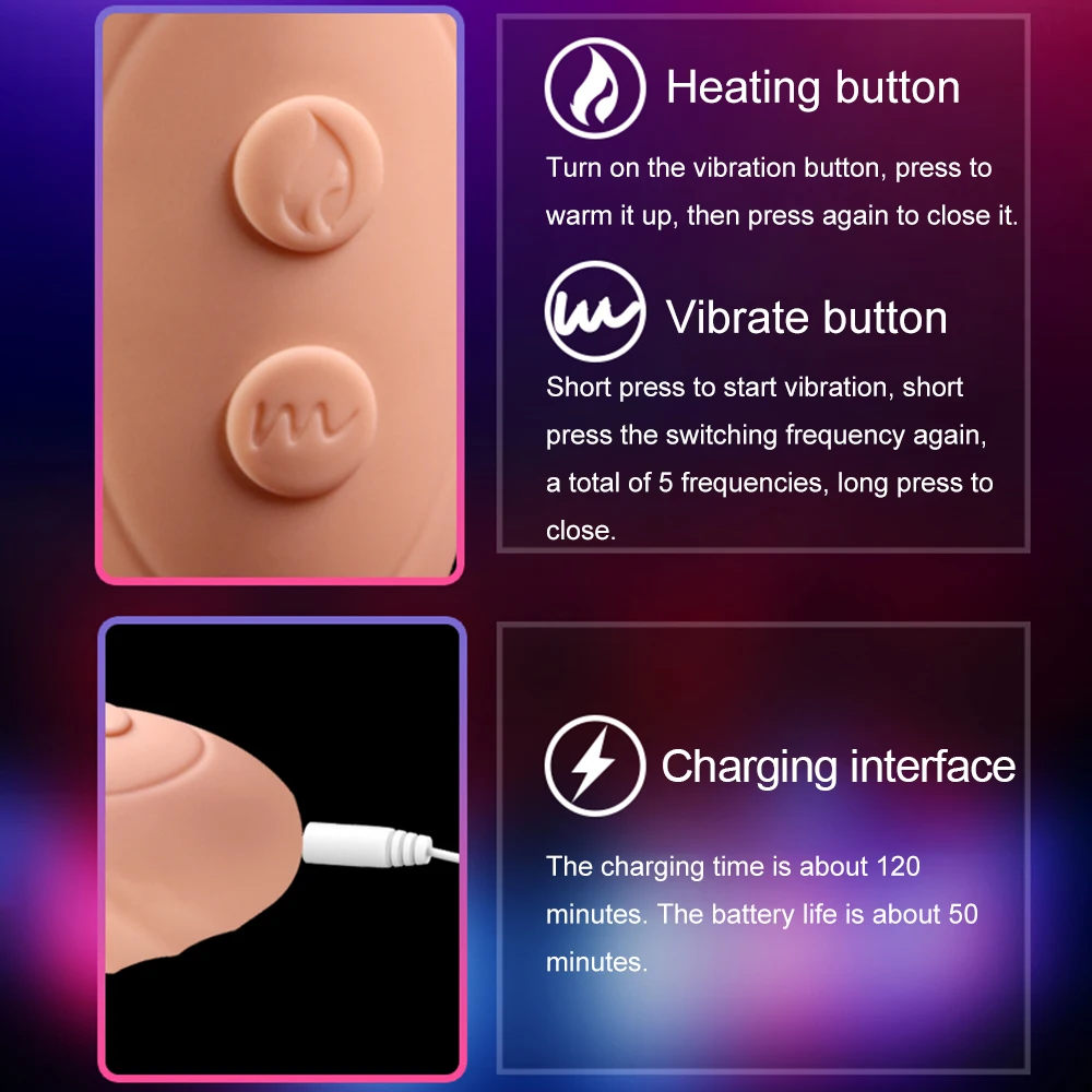 Finger Vibrator Masturbation AV Vibration Adult Sex Toys For Woman Clitoris Stimulator G-Spot Vibrating Erotic Stick Big Dildo