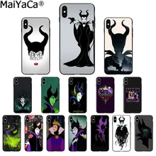 MaiYaCa ведьма малефисент черный ТПУ мягкий резиновый чехол для телефона iPhone X XS MAX 6 6s 7 7plus 8 8Plus 5 5S SE XR