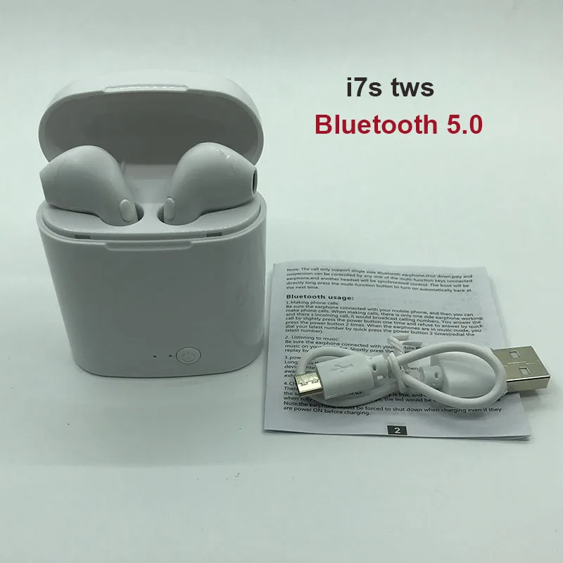 I20 TWS Беспроводной наушники Bluetooth 5,0 гарнитура i14 i11 i7s TWS 6D бас Беспроводной наушники pk i10 TWS i30 i12 i80 TWS i100 - Цвет: i7s white