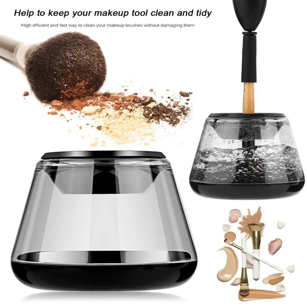 

Electric Cosmetic Brushes Brush Cleaner Scourer Drying Washing Black clear Makeup Tool