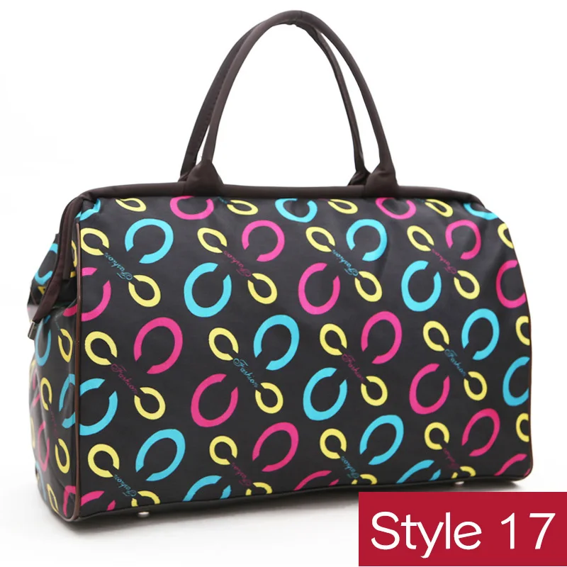 Водонепроницаемая дорожная сумка большой емкости с принтом в полоску, сумка для путешествий, сумки и багаж для женщин, органайзер, сумки для сна - Цвет: Style 16