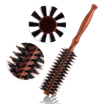 

3 Size Bristle Curly Hair Brush Wood Handle Natural Fluffy Professional Salon Hairdressing Styling Curler Comb