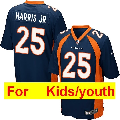 Youth Denver Von Miller Bradley Chubb John Elway Emkidsuel Sanders Steve Atwater Chris Harris Jr color rush Jersey - Цвет: Серебристый