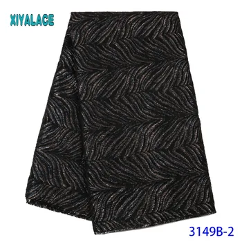

African Lace Fabric Embroidered Nigerian Lace Fabric 2019 High Quality French Lace Fabric Wedding Party Dress YA3149B-2