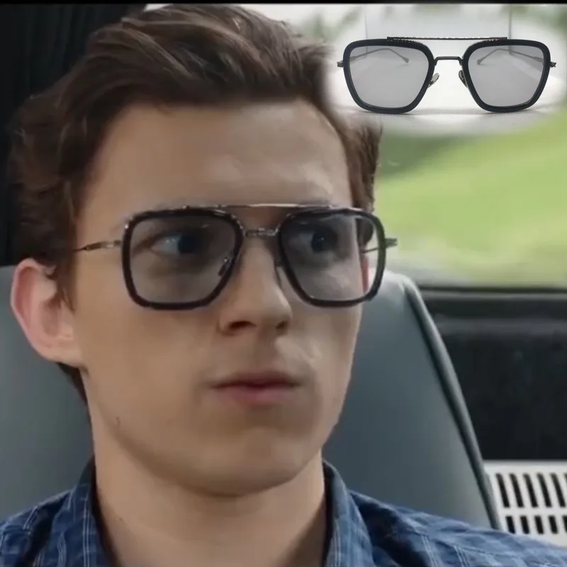 Новинка, винтажные очки Spiderman, мужские, фирменный дизайн, Тони, Железный человек, солнцезащитные очки для мужчин, очки, Ретро стиль, паровой панк, солнцезащитные очки, UV400