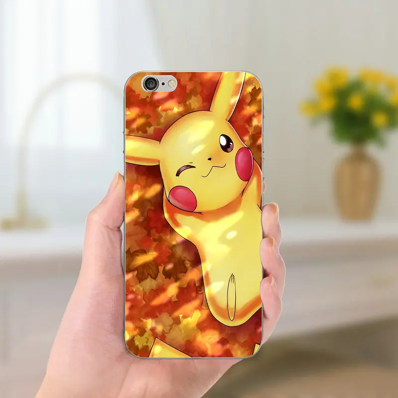 Мягкие чехлы для телефонов из ТПУ, чехлы для iPhone X, XR, XS, 11 Pro Max, 10, 7, 6, 6s, 8 Plus, 4, 4S, 5, 5S, SE, 5C, чехлы с милым рисунком Пикачу - Цвет: Picture 3