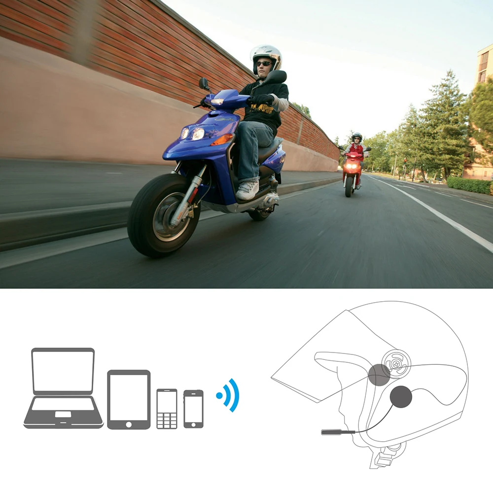 AOSHIKE беспроводной стерео ультра-тонкий мотоциклетный шлем гарнитура Bluetooth динамик для мотоцикла BT с губчатым микрофоном для MP3 MP4